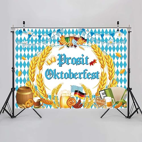 Miniatura 2 de Telón de fondo para fotografía de Oktoberfest de 7 x 5 pies, fondo de celebración de Beerfest bávara para Oktoberfest Cerveza temática decoración