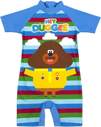 Hey Duggee Swimsuit Boys Cbeebies Sun Safe Swimming Costume Kids 18-24 Months