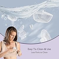 Vista 7 de Extractor de leche manos libres: extractor de leche portátil con 3 modos/9 niveles/pantalla LED, bajo ruido, para inserto de cojín de silicona