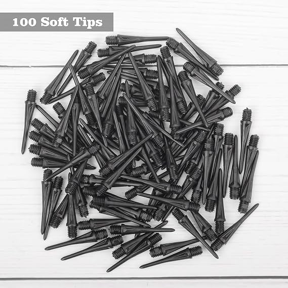 Soft Dart Tips 2BA Thread Plastic Soft Tip Soft Dart Tips Replacement Dart Accessories for Dartboard Darts