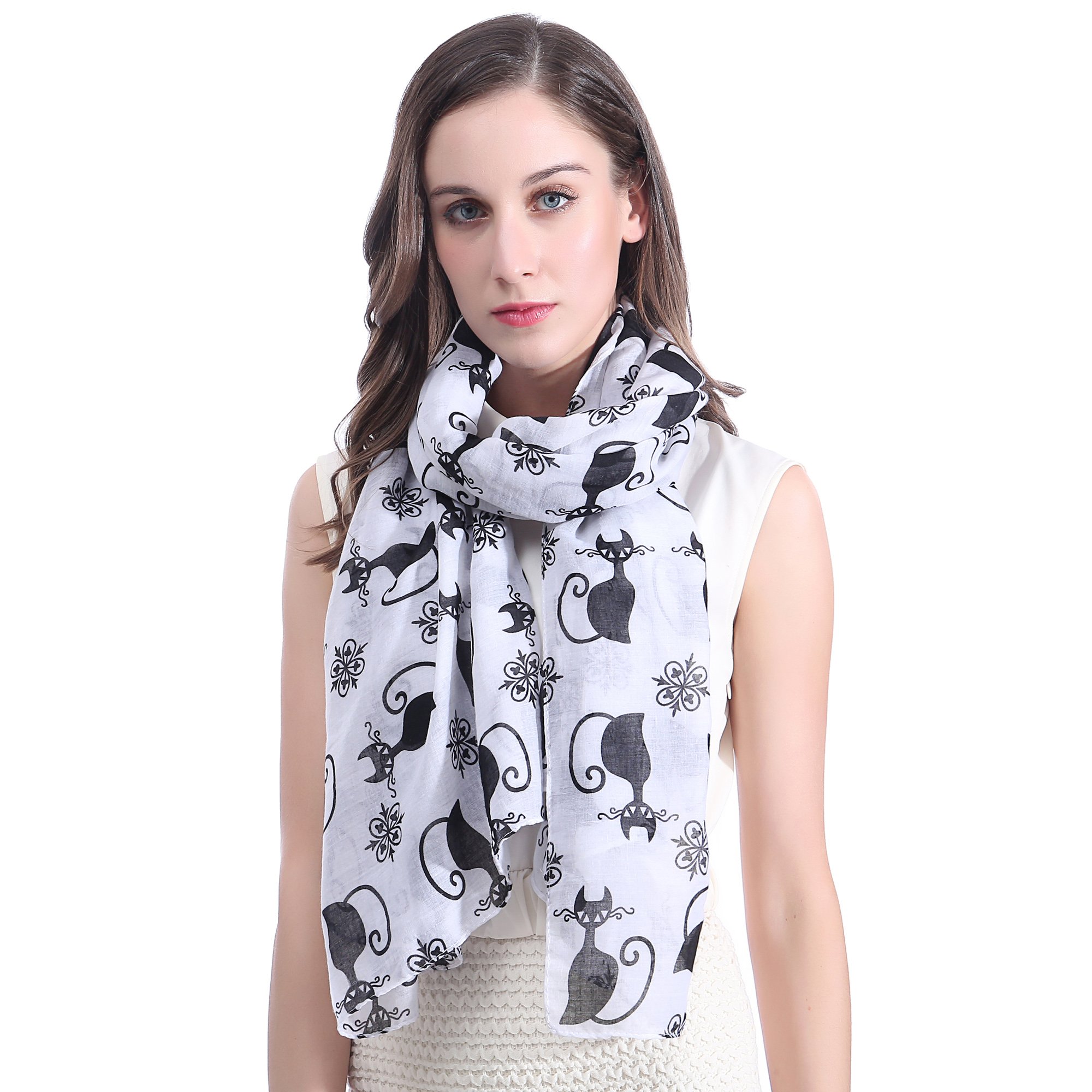 Lina & LilyCat Print Women's Scarf Lightweight
