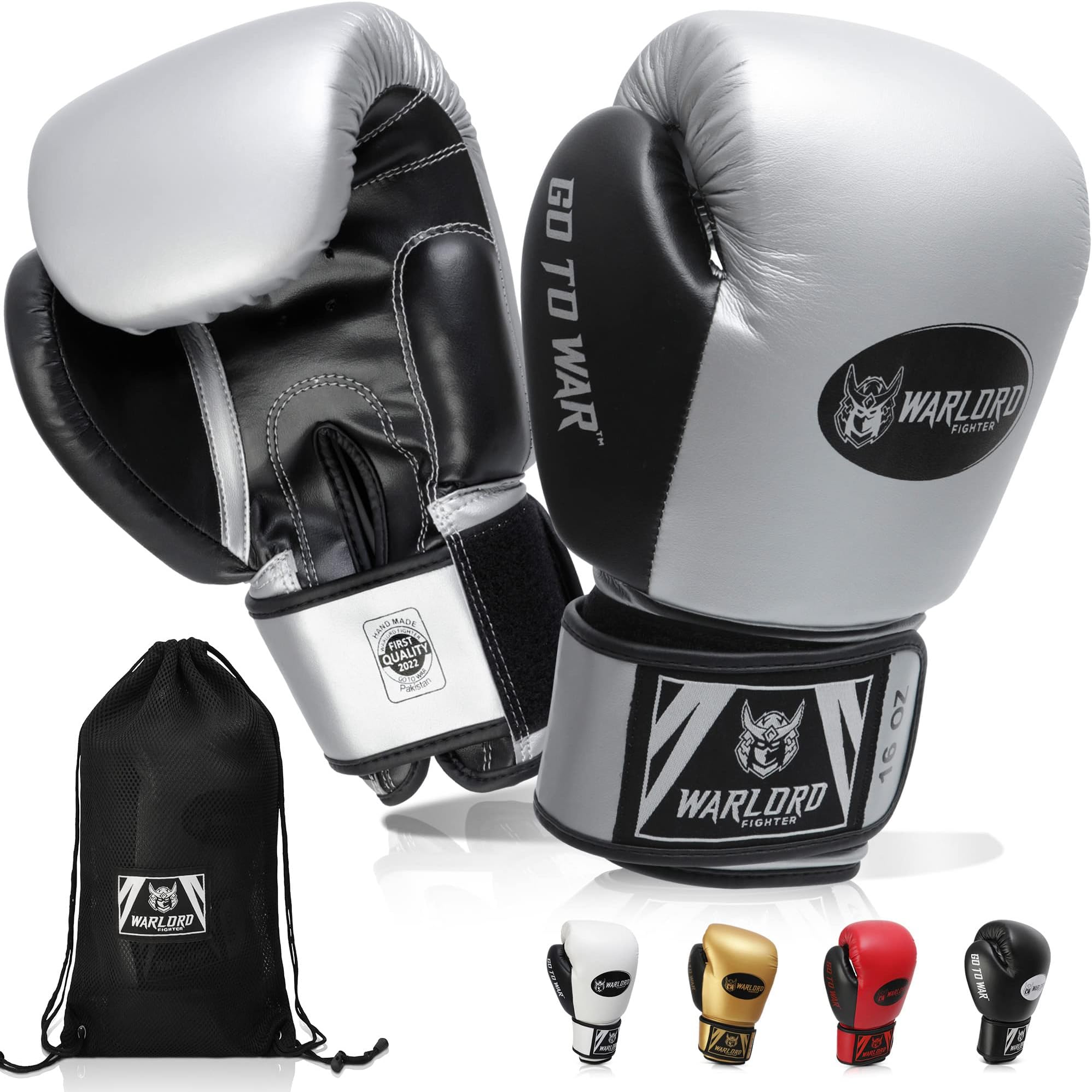 WARLORD Muay Thai Gloves Boxing Gloves for Men Boxing Gloves Women Muay Thai MMA Gloves Men Boxing Equipment Punching Bag Training, Kickboxing Gloves Boxing Equipment Boxing Bag Heavy Bag Gloves 16 oz