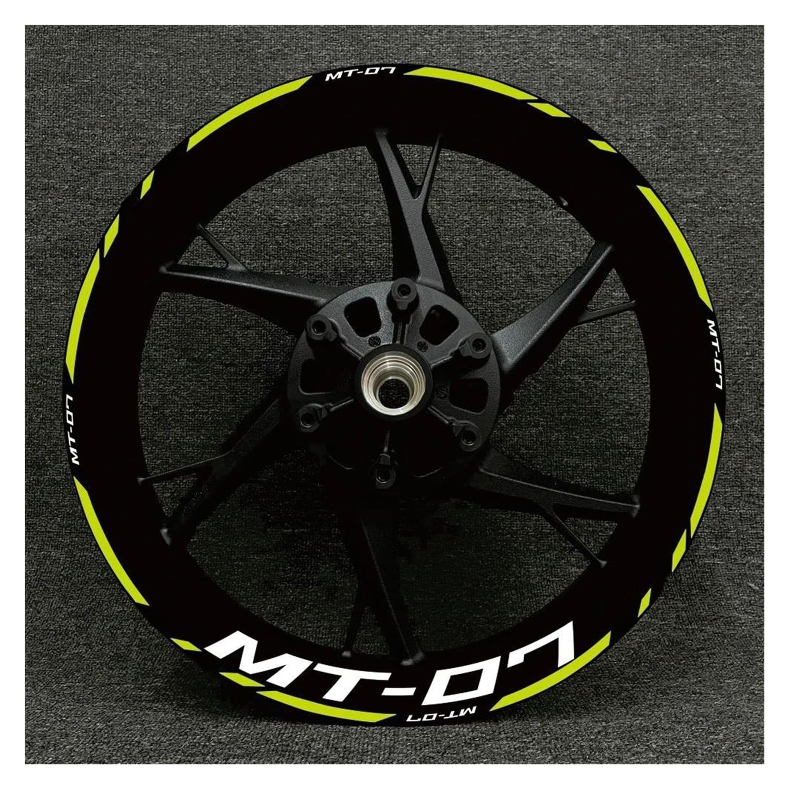 Motorcycle for Yamaha MT-07 2022 Reflective Wheel Stripe Sticker Set Waterproof Rim Decals Motorbike(Color12)