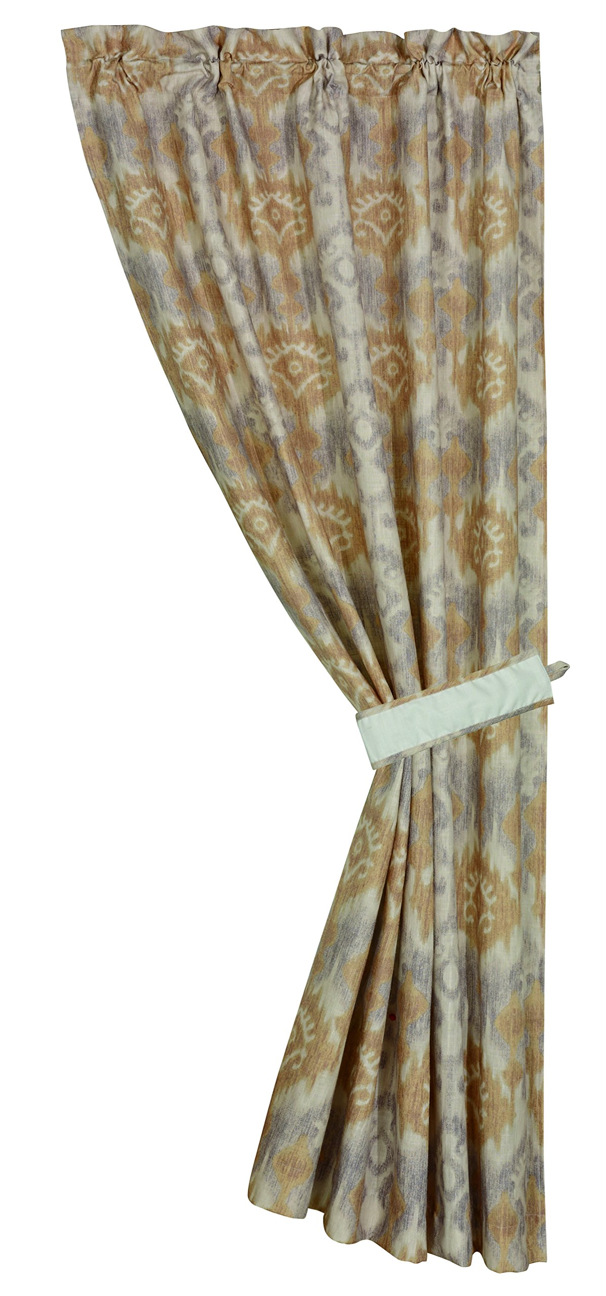 HiEnd AccentsCasablanca Curtain, 48 by 84", Geometric, Yellow
