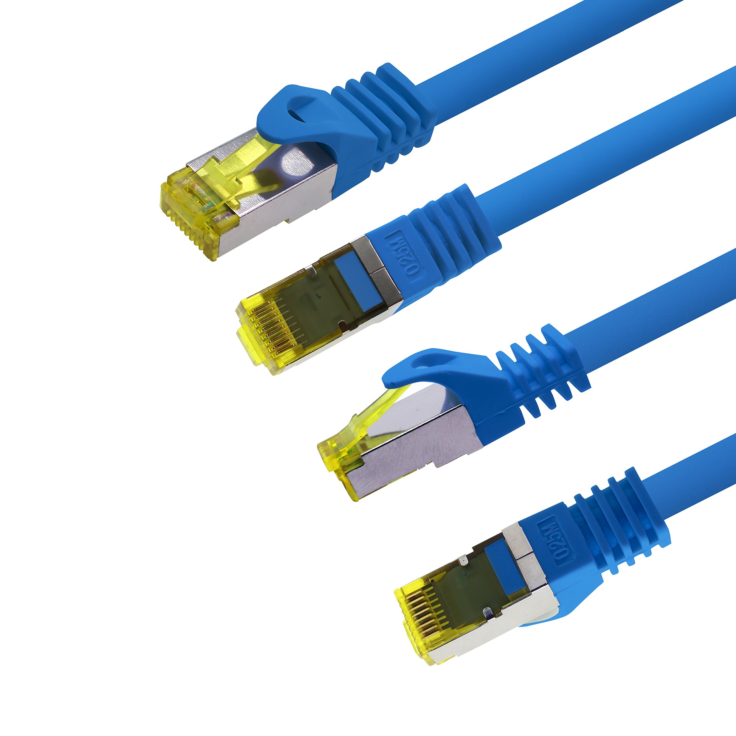1aTTack.de Cat.7 network cable 0.5 m black pack of 5 Cat7 Ethernet cable network LAN cable raw cable 10 Gb s SFTP PIMF LSZH set patch cable with Rj 45 plug Cat.6a — view 57