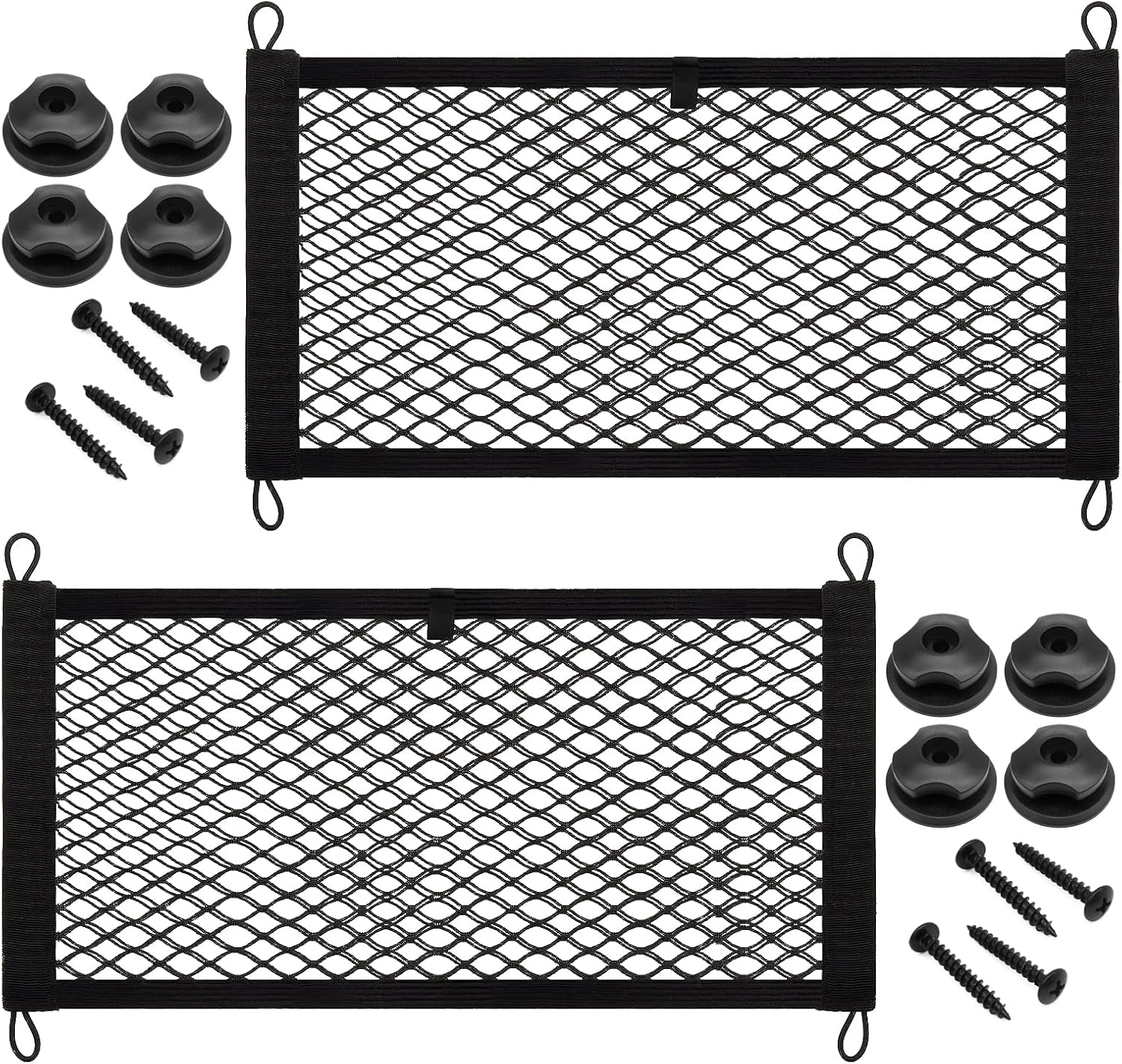 Amazon.com: 2 Pack Stretchable Small Cargo Net Pocket Storage Mesh Net ...