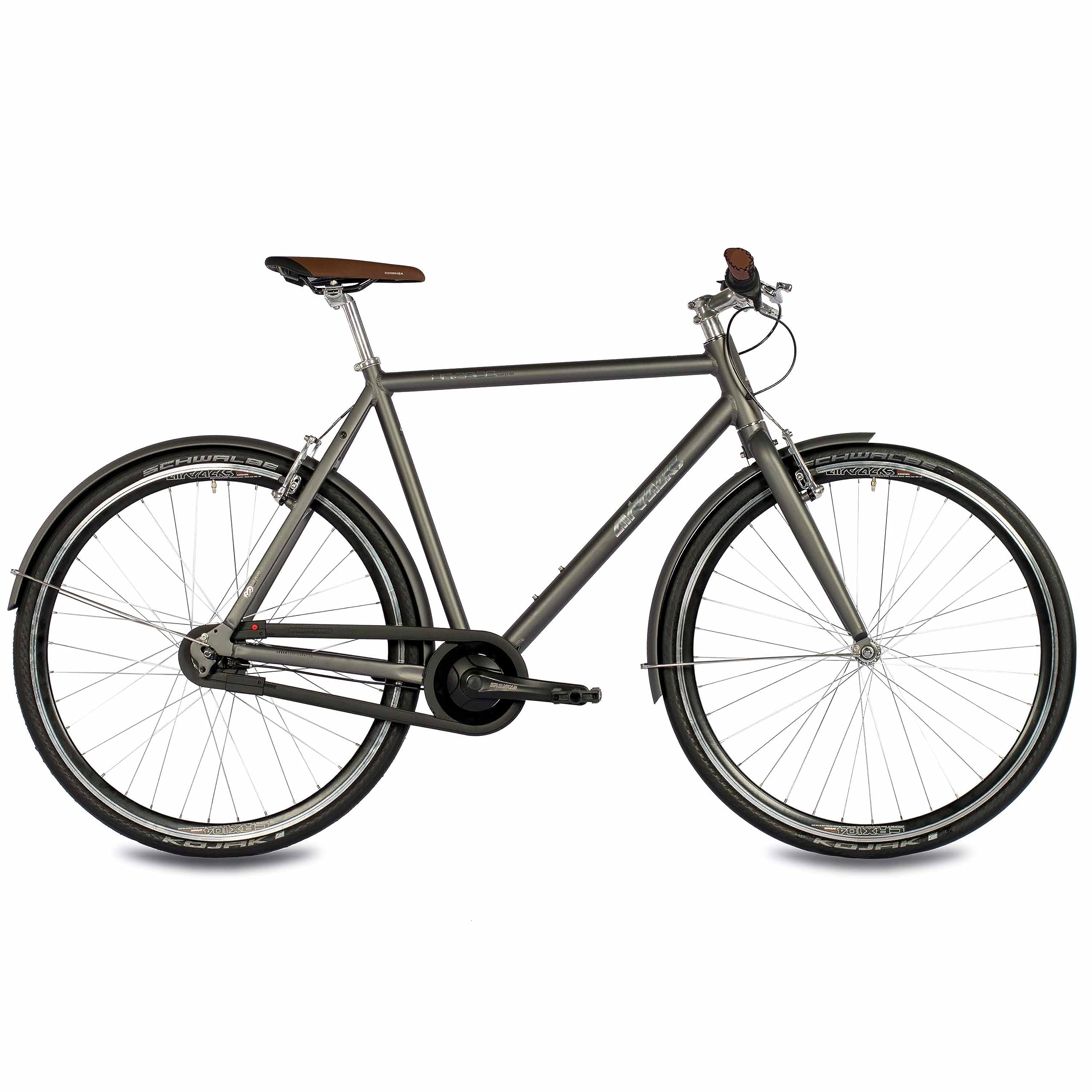 Airtracks Herren City Fahrrad 28 Zoll UR.2825 Urban Bike Shimano Nexus 7 Grau Matt - Rahmenhöhen 53cm, 57cm - Modelljahr 2026