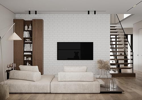 Miniatura 5 de Finecraft Decor 10 paneles de pared de PVC 3D (53 pies cuadrados) para decoración de interiores perfectos para salpicaduras de cocina, baños, salas