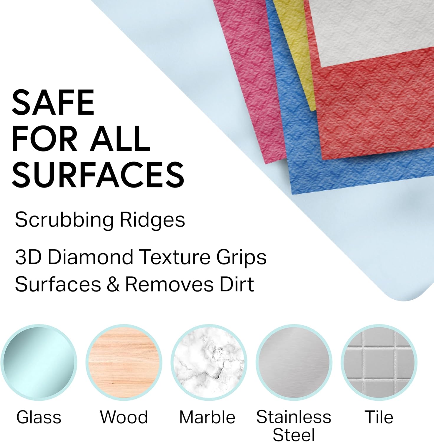 Swedish Wholesale Dishcloths Reusable 8" x 7" Sponge Cloths, Bulk 10 Pack of High Absorbent Cellulose Dish & Kitchen Cleaning Hand Towels, Wring to Dry & Machine Wash, Odor Resistant, Assorted Colors - Image 7