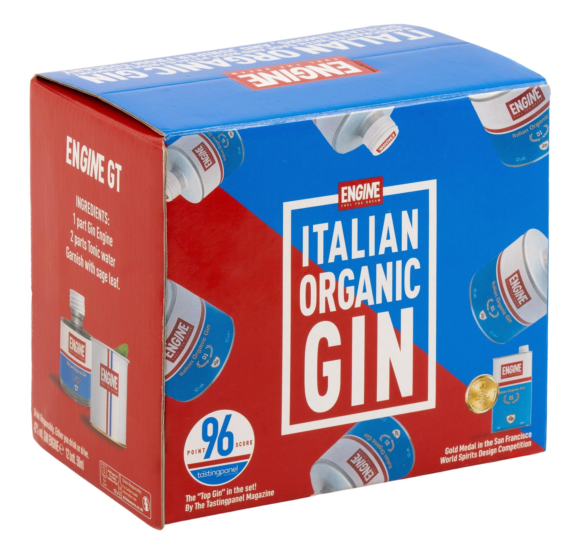 Engine - Pure Organic Gin 5cl x 12 Miniatures 42% vol(12 x 5cl)