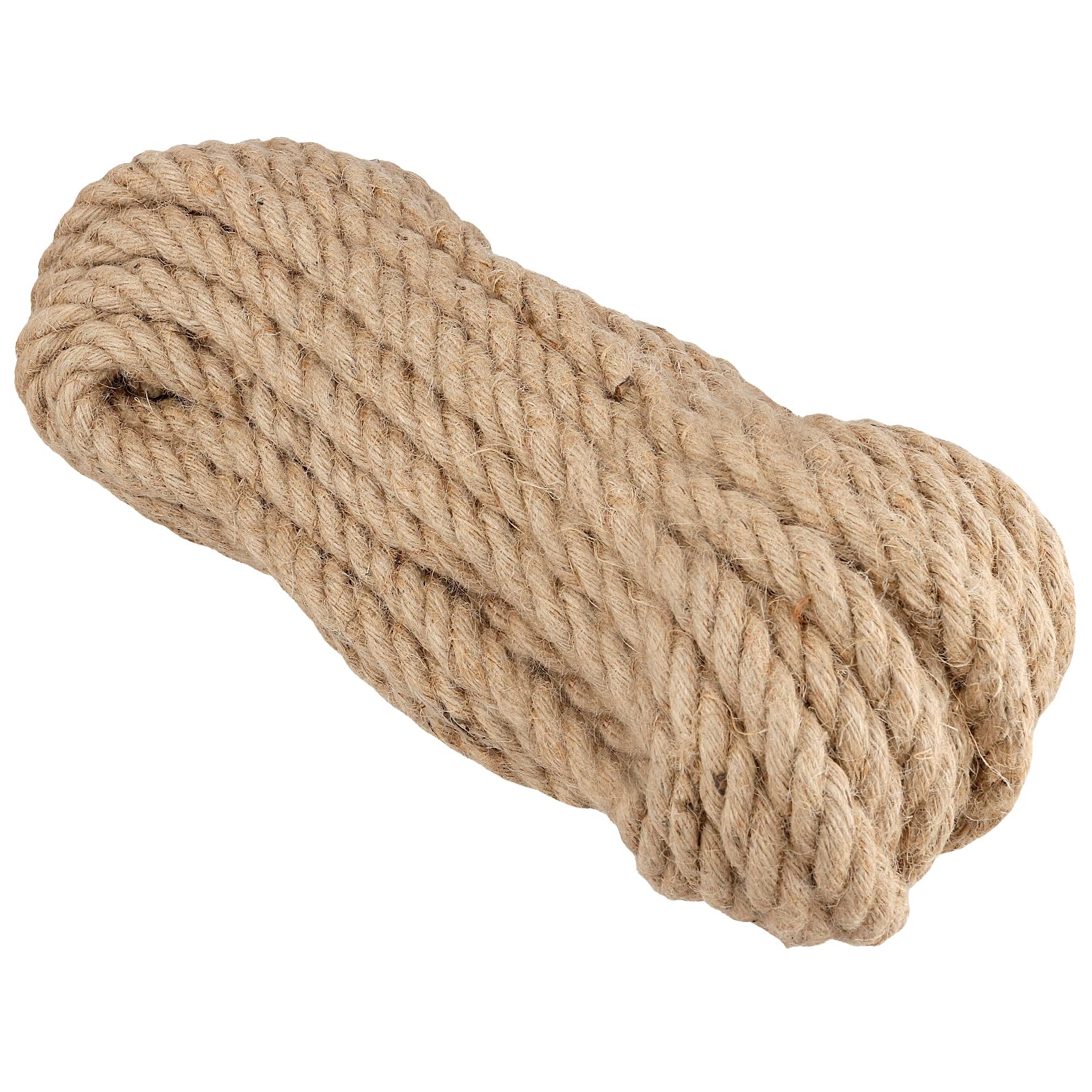 HONYUET 20mm Jute Rope, 20m/65ft Hemp Twine for Garden, Crafts, DIY, Home Decor, Brown