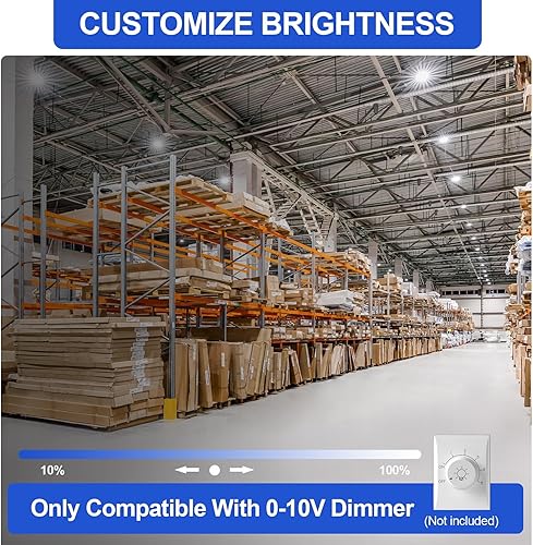 Miniatura 6 de BBESTLED Luces LED de alta bahía 240 W 200 W 150 W ajustables, 33,600LM 140LMW Luces LED de tienda de alta bahía 3000 K 4000 K 5000 K CCT