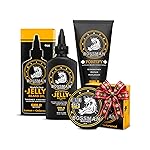 Bossman Essentials Beard Kit for Men, Set of 3 - Beard Oil Jelly, Fortifying Conditioner Cream, Beard Balm - Grooming Growth Care Accessories - Gift Set for Men (Gold)
