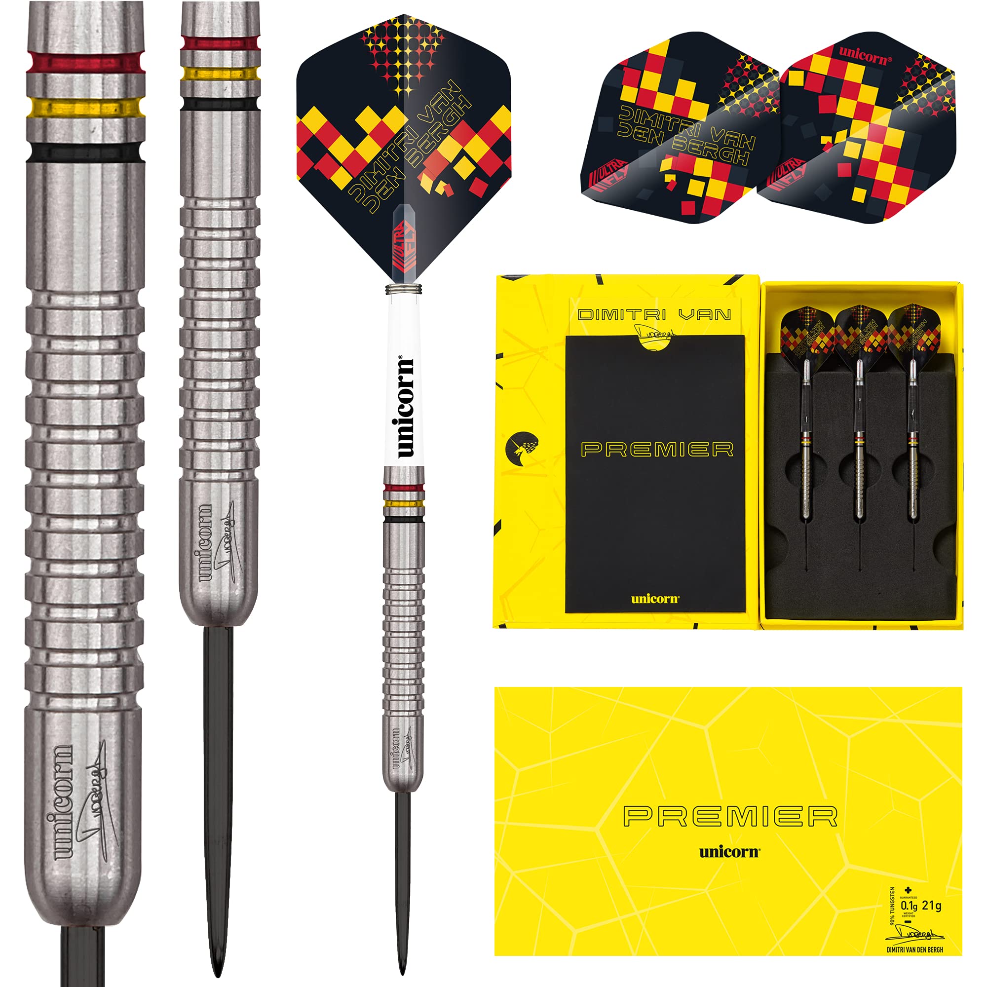 Unicorn Dart Set, Dimitri Van den Bergh, Premier, 90% Tungsten