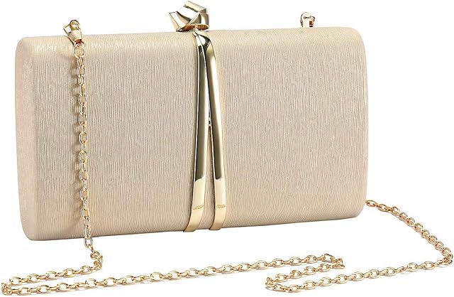 UBORSE Womens Evening Clutch Bag Elegant Envelope Handbag Gold Cocktail Wedding Party Bridal Bag