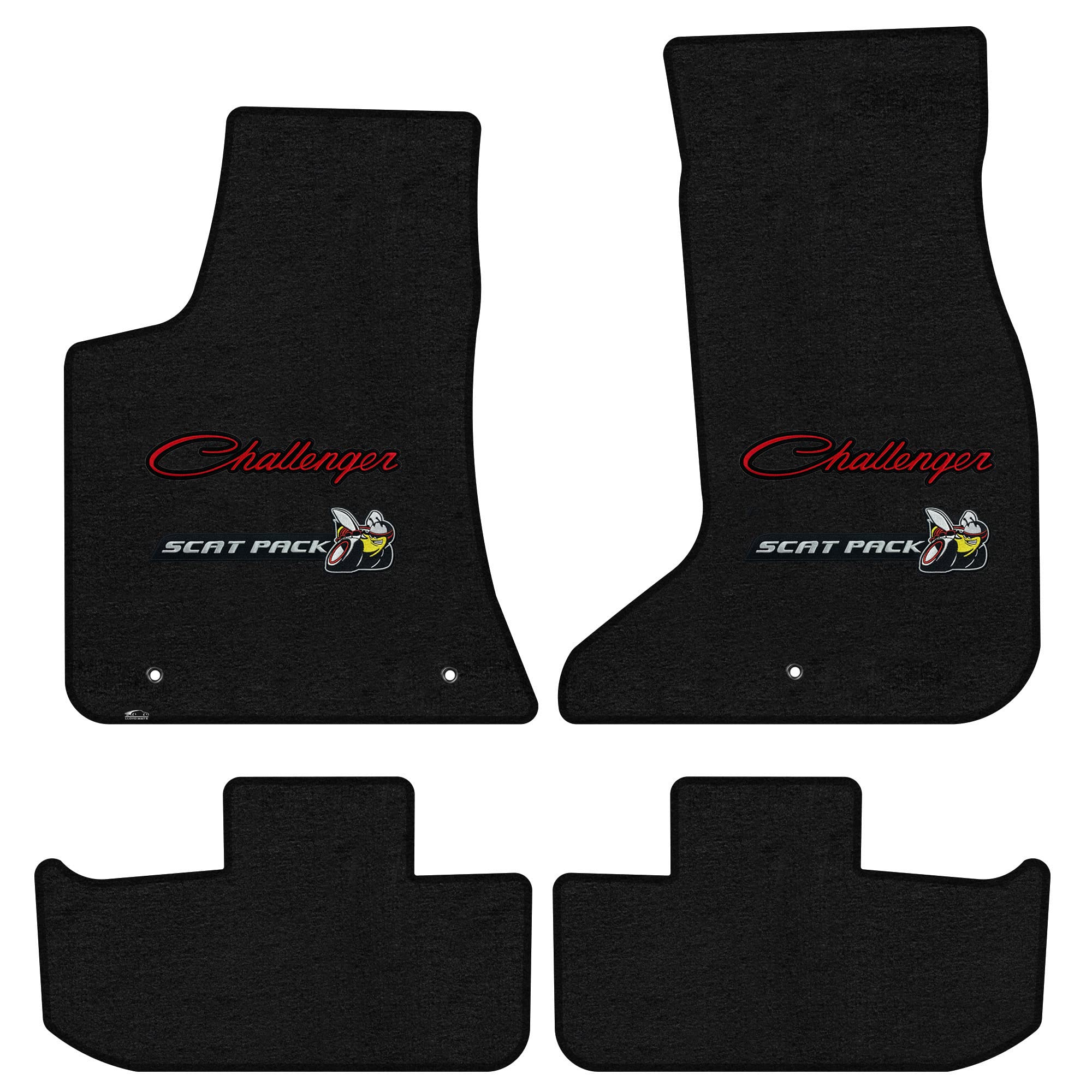 Lloyd Mats Custom-Fit Carpeted Floor Mats Premium Luxury Car Floor Liners for Dodge Challenger 2017-2023 - All Wheel Drive Only (4PC - Challenger Scat Pack, Charcoal)