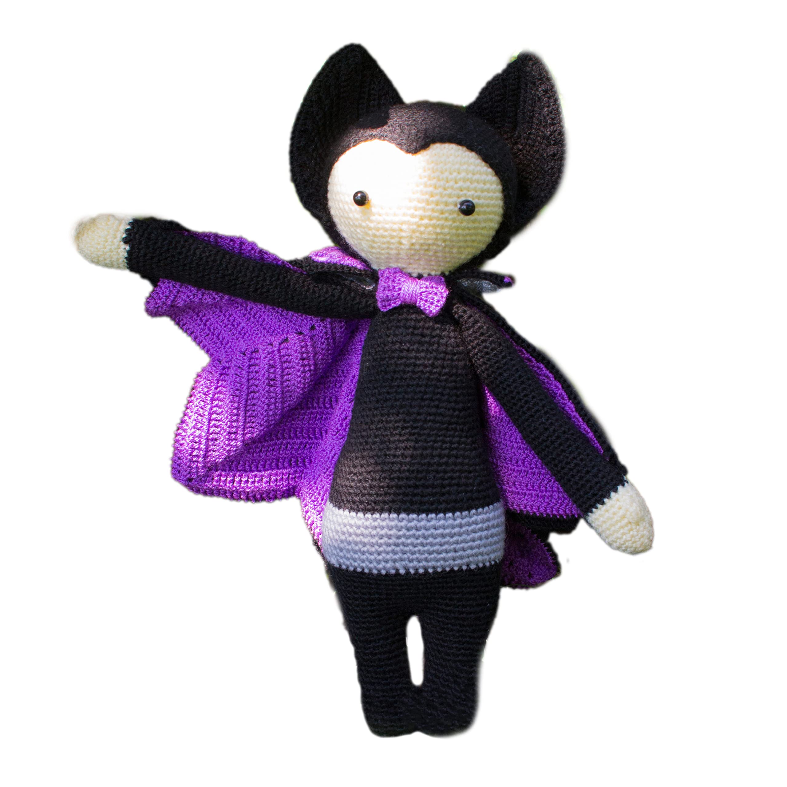 Crochet vampire lalylala, Bat doll, Amigurumi crochet animals, Amigurumi vampire toy