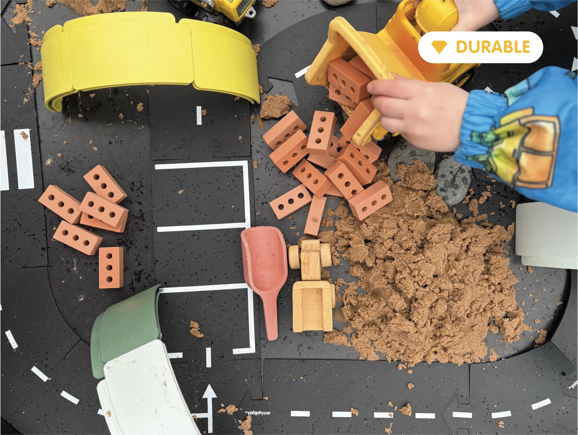 Waytoplay Ultimate Set– 94-teiliges flexibles Spielzeugstraße & Bögen Mega-Set– Wasserdichte modulare Autorennbahn & 3D-Bauspielzeug für drinnen & draußen – STEM Lernspielzeug– Niederländisches Design