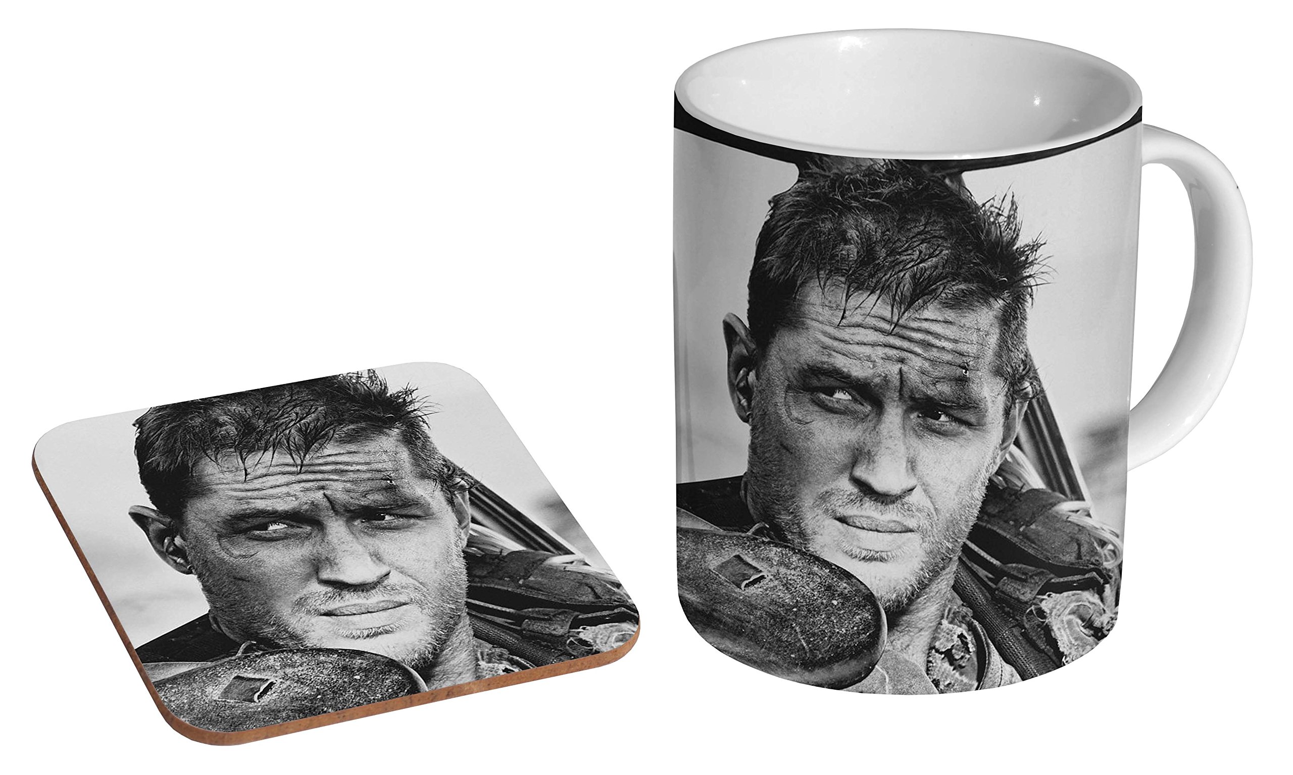 Mugmart White Tom Hardy Mad Max Ceramic Coffee Mug + Coaster Gift Set …