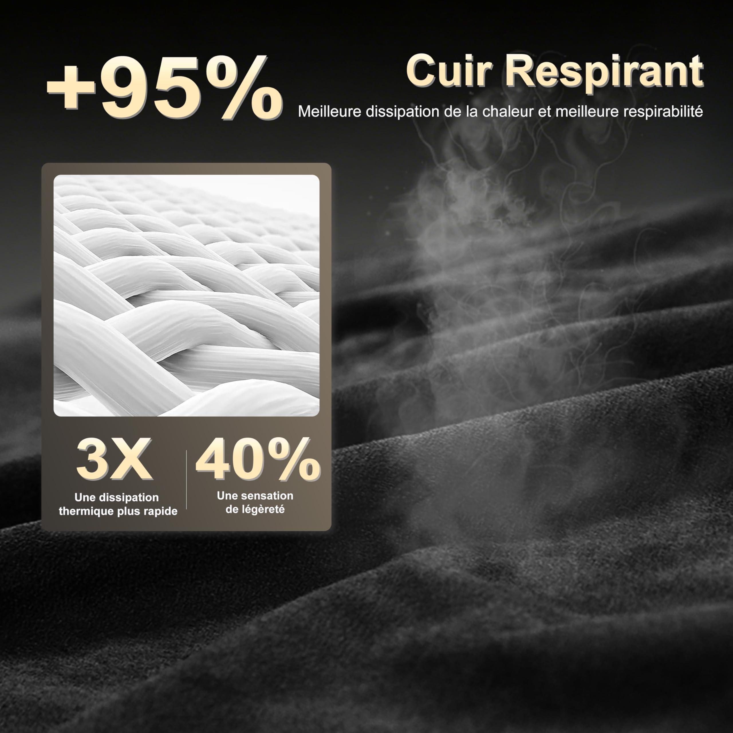 Andyou Chaise Gaming Chaise Bureau Chaise Ergonomique avec Repose Pied, Gaming Chair en Tissu Suédé, Dossier 90°-155°, Accoudoirs 3D Réglables, Fonction Bascule, Noir