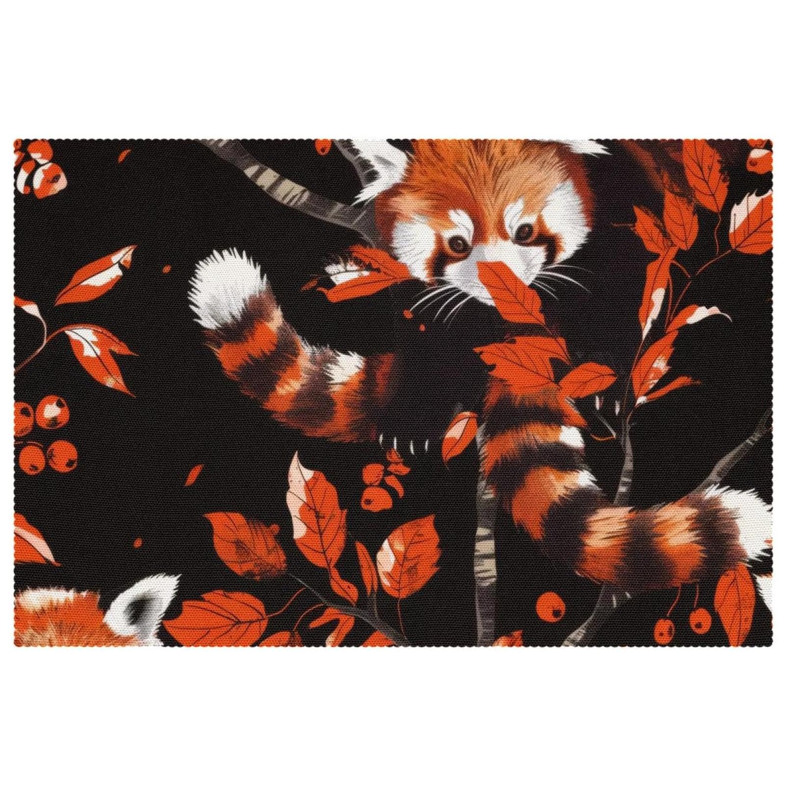 Set de table tissu Oxford résistant chaleur et lavable motif panda