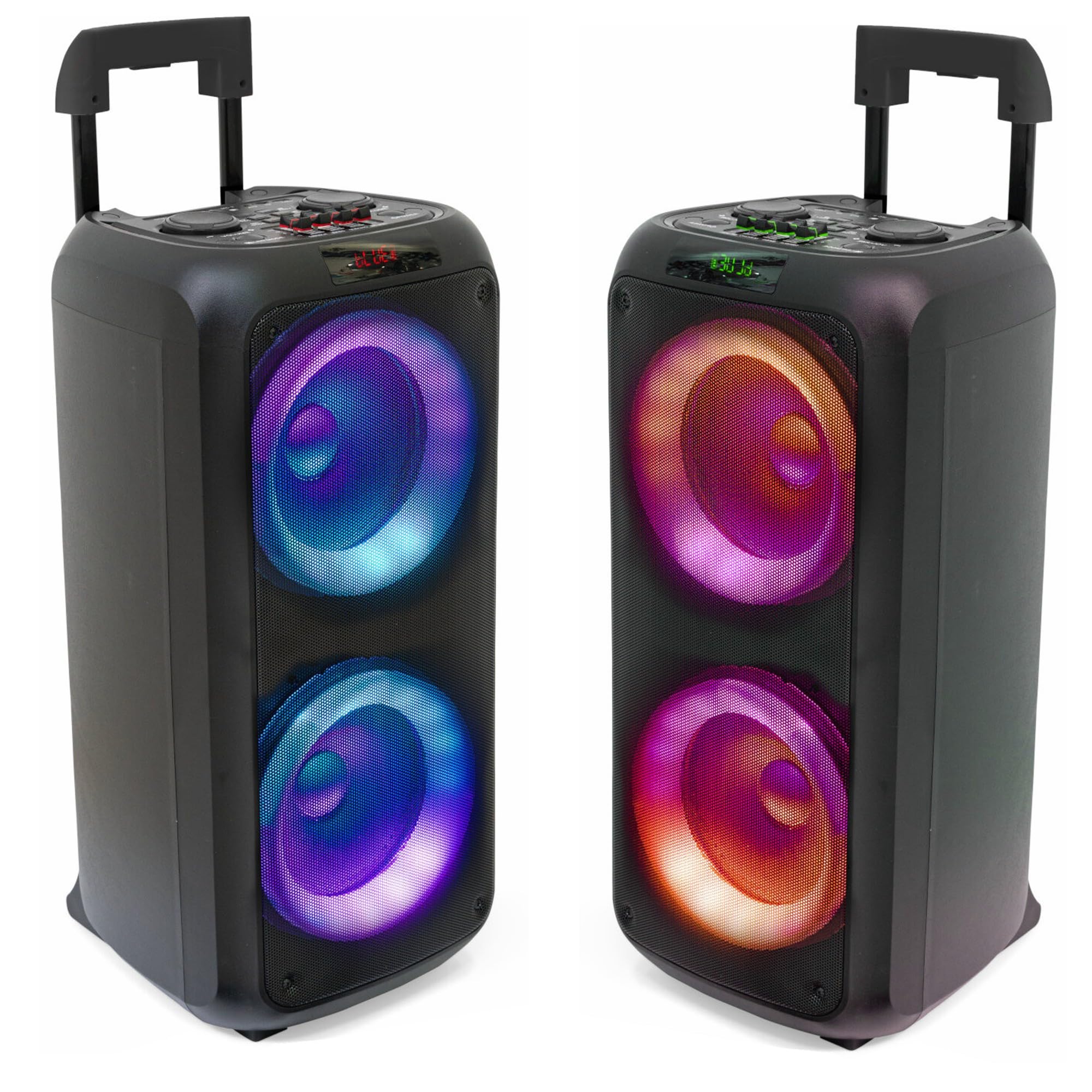 Ibiza - Pack Karaoké Enceinte VENUS600 Bluetooth TWS 600W sur Batterie USB AUX SD TWS - Effet Lumière Astro Cadeau Anniversaire Enfant Musique Boum