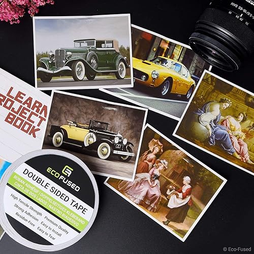 Miniatura 5 de Eco-Fused Cinta adhesiva de doble cara de alta calidad, 1 rollo, 0.787 in, 27 yardas (82.0 ft)