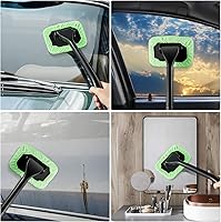 Vista 7 de Frienda Juego de 2 Herramientas Limpiadoras de Parabrisas Interior del Coche Varilla Limpiadora de Parabrisas Interior Limpiador de Ventanas de Auto