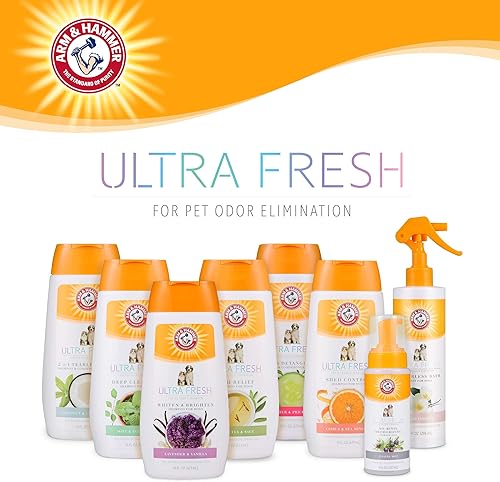 Miniatura 36 de Arm & Hammer Ultra Fresh Champú desenredante 2 en 1 + acondicionador, aroma a pera de pepino, baño para perros con aceite de coco, bicarbonato
