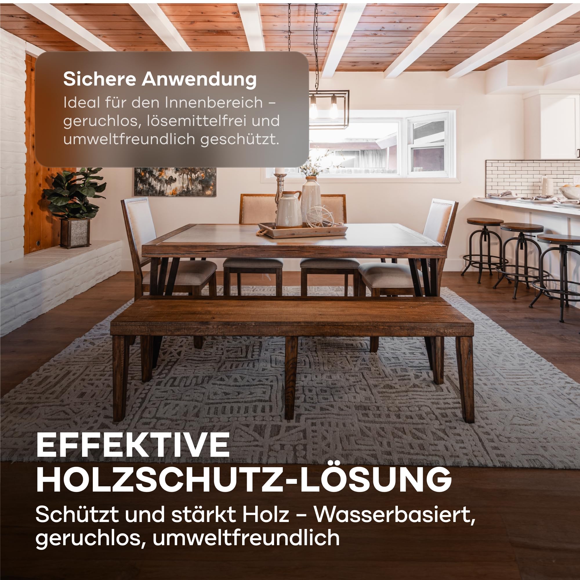 Plid Holzwurm-Schreck – Effektiver Holzschutz/Holzwürmer & Holzbohrkäfer | Tiefenwirksame Verfestigung & Prävention | Umweltfreundlich, farblos & einfach anzuwenden für Innen & Außen (750ml)