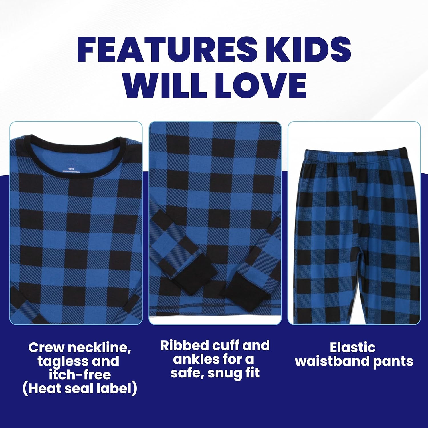 PRINCE OF SLEEP Boys Cotton Pajamas Sets - Image 6