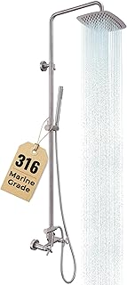 G-Promise 316 Marine Grade Stainless Steel Outdoor Shower Kit - Includes...