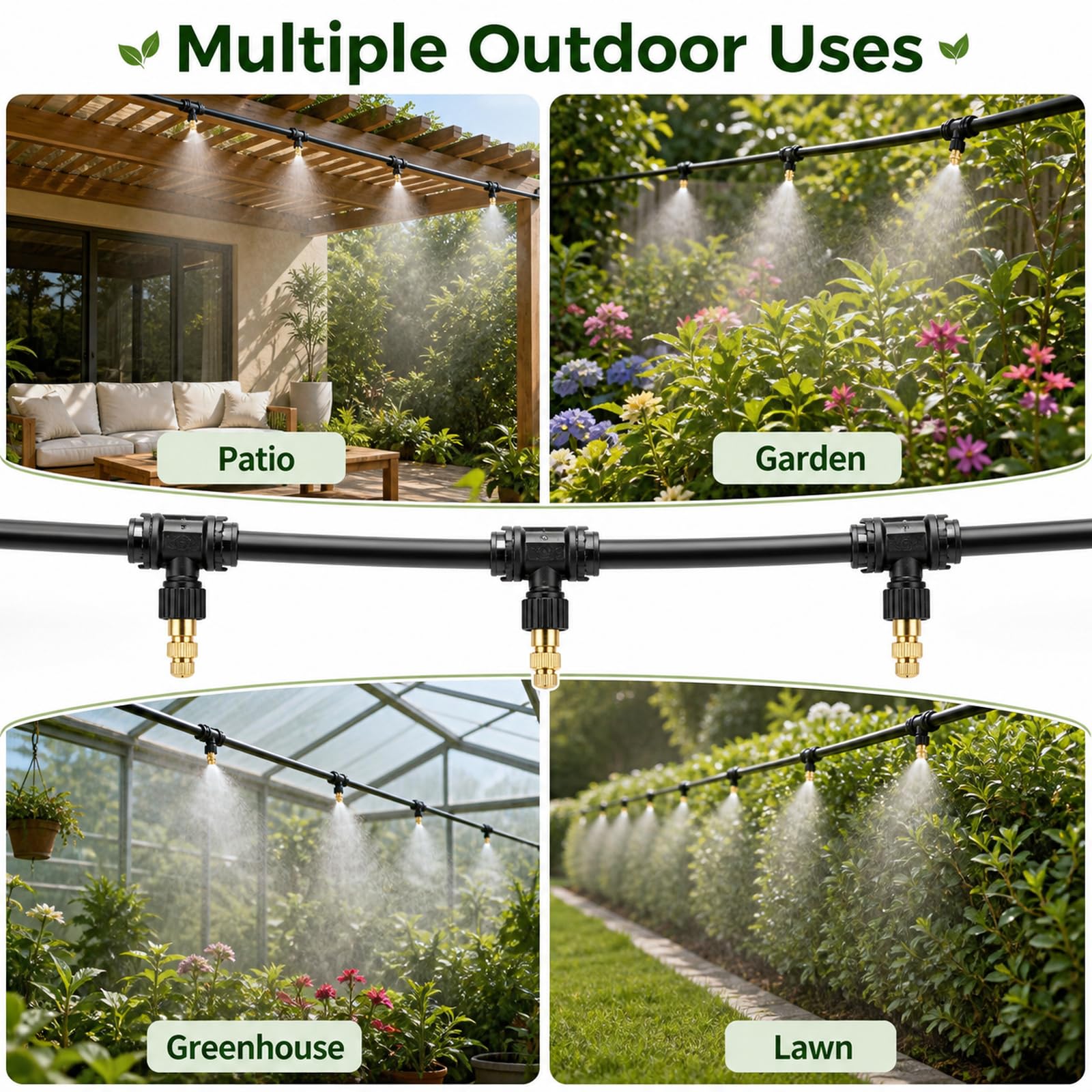 Kit Irrigazione A Goccia,Nebulizzatore per Terrazza Esterno,Kit Irrigazione Goccia Giardino,Wear-Resistant,Suitable for Gardens,Greenhouses,Balconies,And Vegetable Gardens