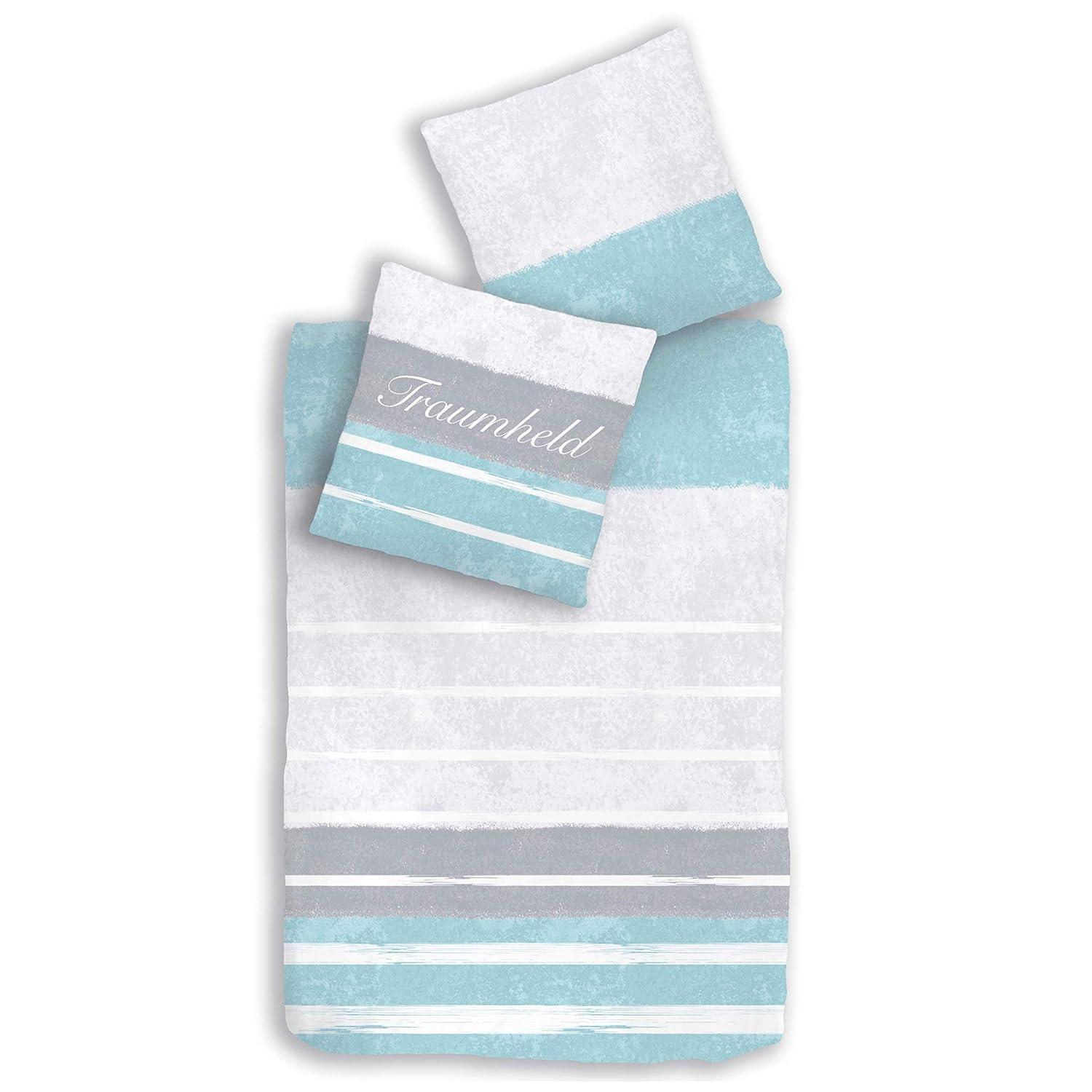 MTOnlinehandel TRAUMHELDEN Bettwäsche 135×200 Biber/Flanell · Bettwäsche-Set 135×200 · 1 Kissenbezug 80×80 + 1 Bettbezug 135×200 cm – 100%…