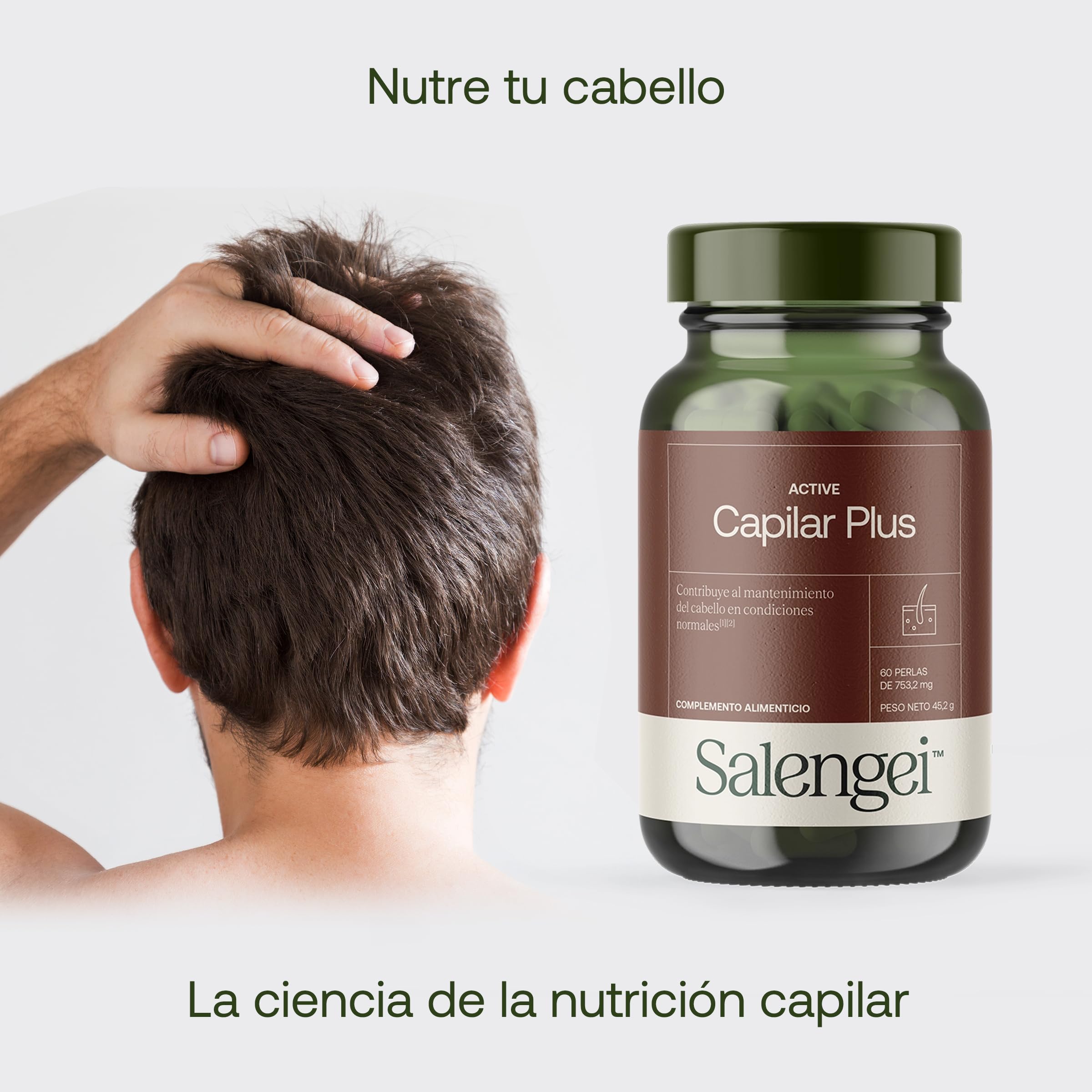 ACTIVE CAPILAR PLUS - Para el mantenimiento del cabello | Vitamina D, Zinc y Selenio | 60 perlas | Con extractos de aceite de Natursyn, contiene extracto de Serenoa repens, Biotina, y otras vitaminas