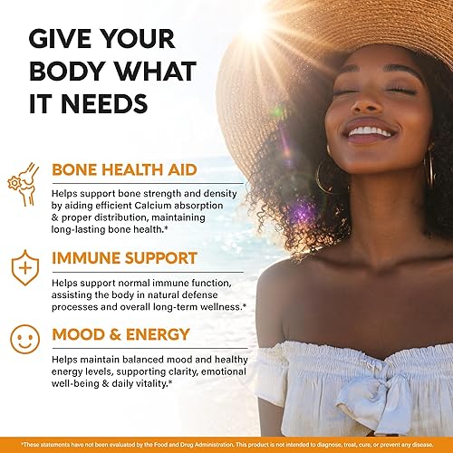 Miniatura 3 de Vitamin D3 K2 - Vitamin D3 10000 iu & K2 120 mcg - Immune & Mood Support, for Bone & Teeth Health - with Zinc, Vitamin C & B12 - Highly Bioavailable