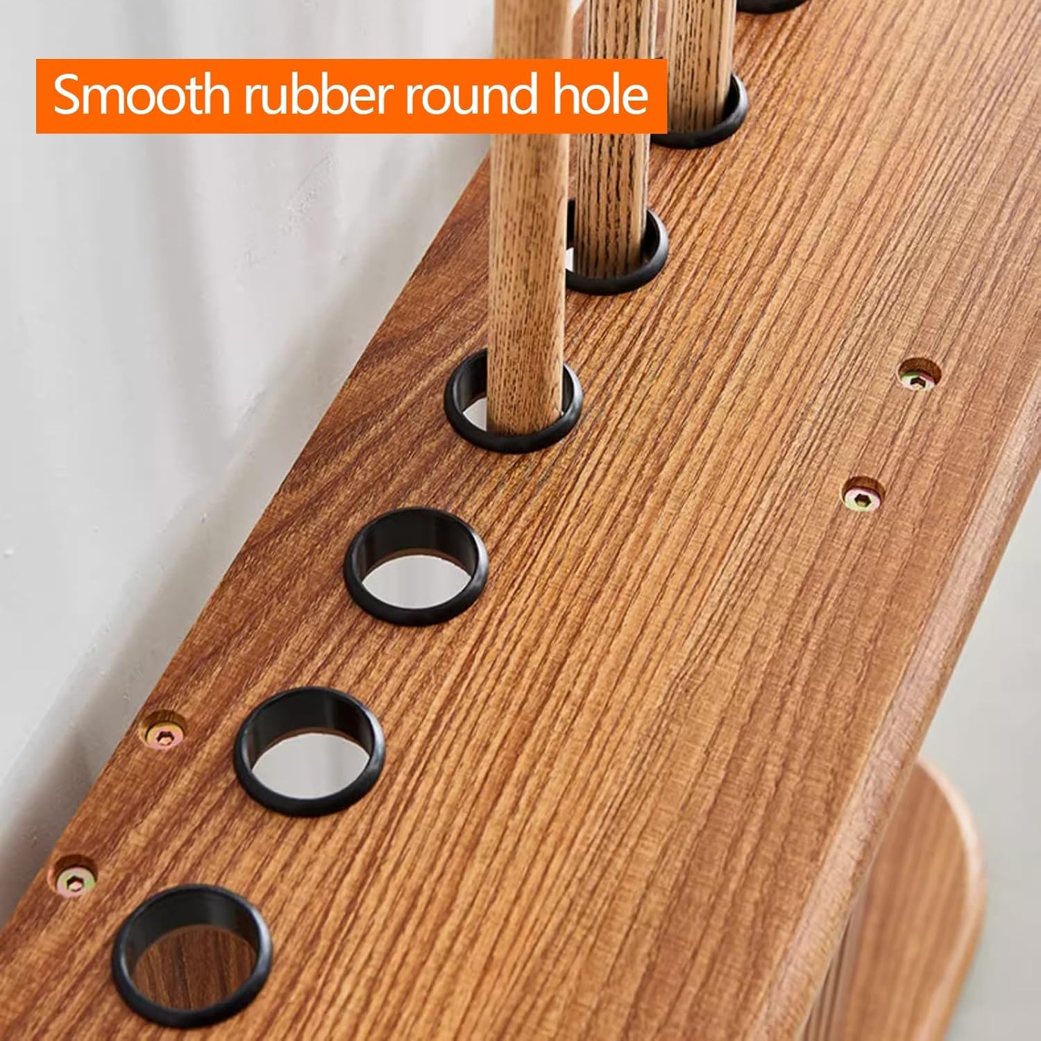 Corner Pool Cue Rack Stand - Holds 8 Cues, Portable Pool Stick Holder for Billiard Room, Club, Bar - Easy Installation, Stylish Brown Design