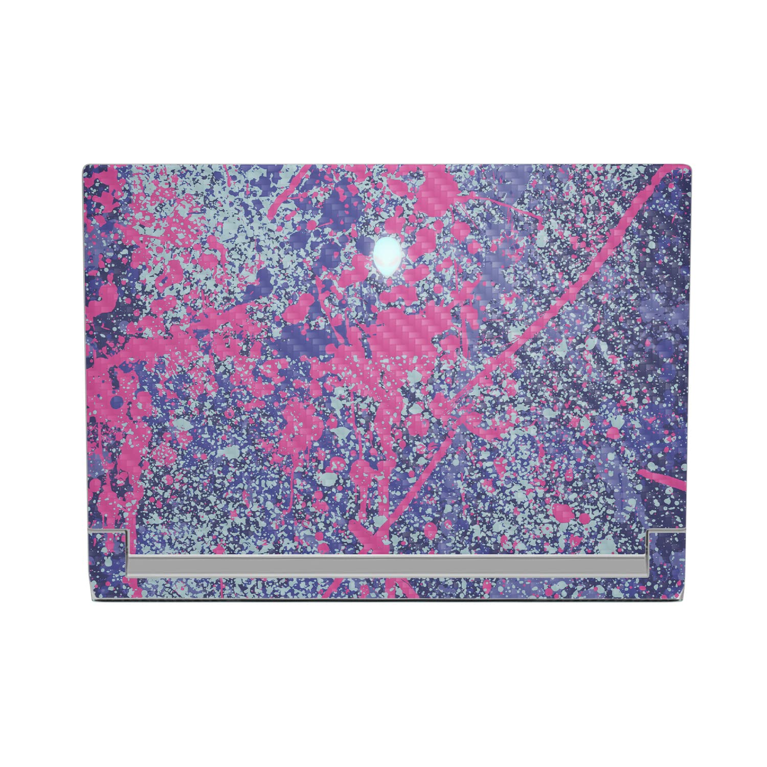 MightySkins Carbon Fiber Skin Compatible with Alienware X17 R2 (2022) Full Wrap Kit - Vibrant Splatter | Protective, Durable Textured Carbon Fiber Finish | Easy to Apply | Made in The USA