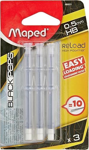 Maped 560511 Cartouche de porte-mine Black'PEPS Reload, 0,5 mm