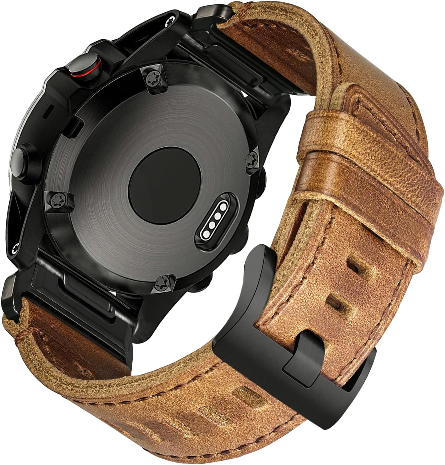 - Soft Horween Leather Watch Band Compatible With Garmin, Strap For Fenix/Forerunner/Approach/MARQ/Quatix / D2 Series/Instinct/Epix/Tactix/Foretrex