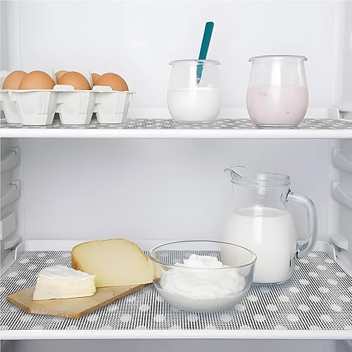 Miniatura 5 de RAY STAR Revestimiento para estantes, revestimientos de refrigerador no adhesivos para estantes, lavable de 12 x 240 pulgadas, forro de vinilo para