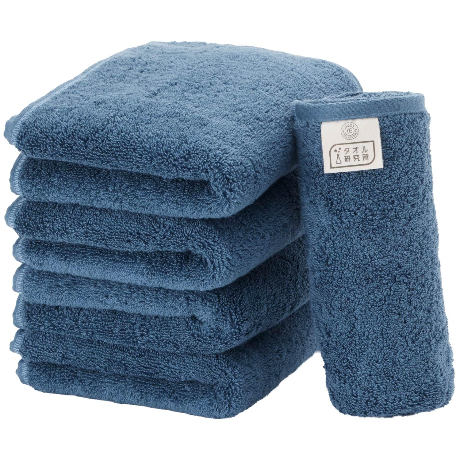 Amazon｜タオル研究所 [乾燥機対応タオル] #052 フェイスタオル ブルー