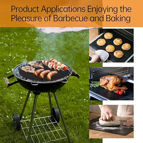 Miniatura 8 de UBeesize Paquete de 4 forros gruesos para horno sin BPA ni PFOA, reutilizables, 16 x 24 pulgadas, resistentes y antiadherentes, para horno de