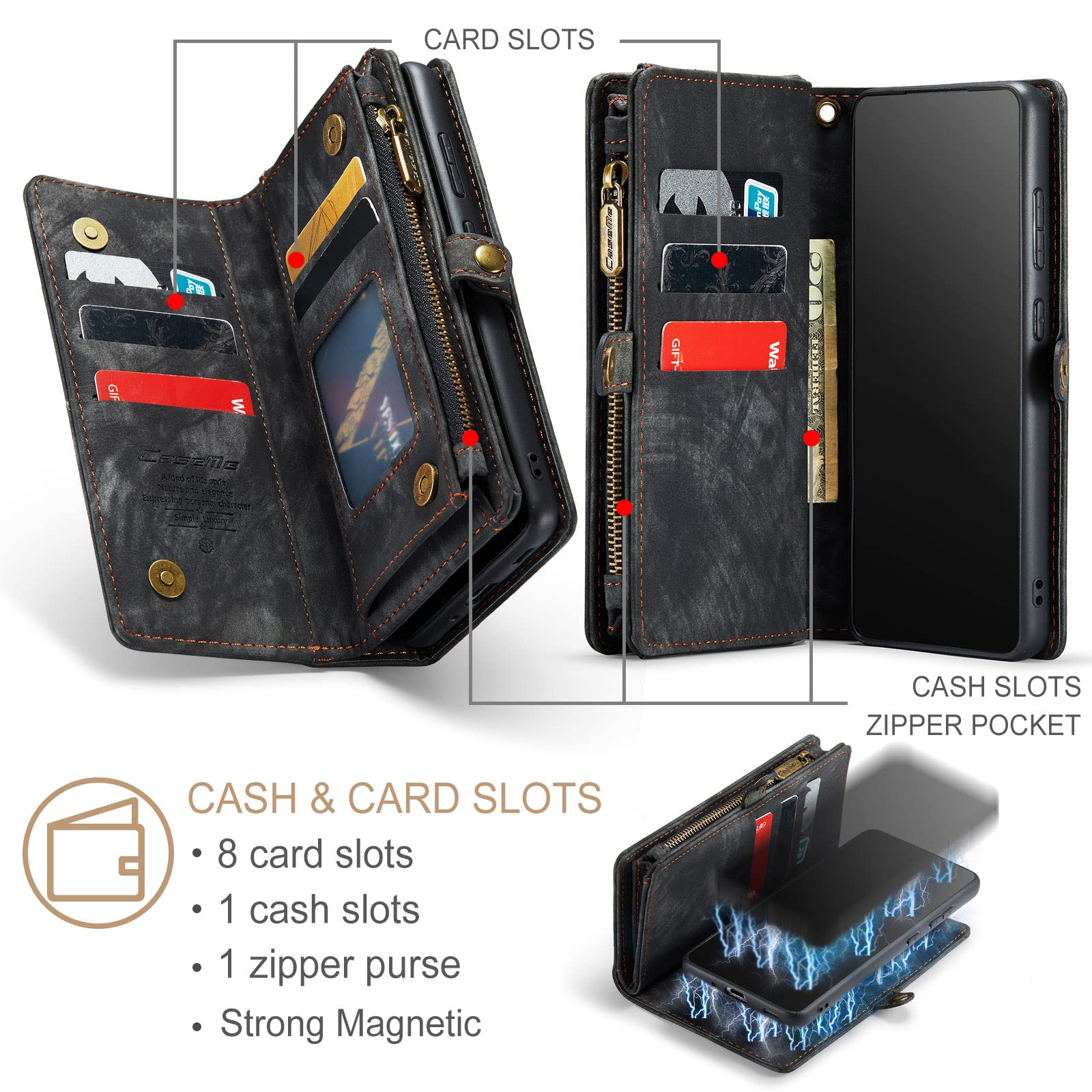Bravoday Cover per Galaxy S20 Plus / S20+, Flip Custodia in