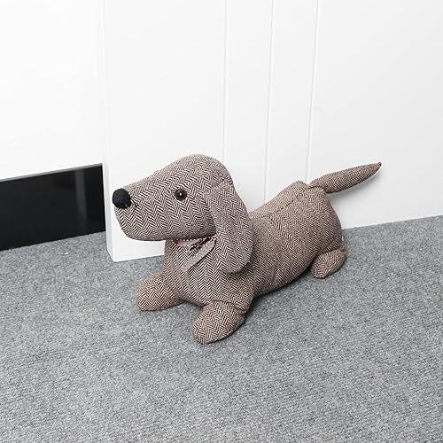 Miniatura 5 de CERAYOU Tapones decorativos para puerta de animales lindos, tela suave y duradera con peso protector de pared interior para el hogar y la oficina,