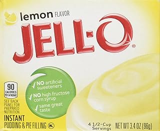 Jell-O Zitronengeschmack Sofort-Pudding & Pie Filling, 3.4 Oz (96G) 4 verpackung