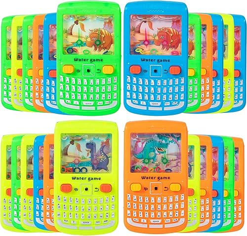 Juego de 24 piezas de juguetes de agua de mano para niños, juego de anillos de agua de bolsillo para regalos de devolución, regalos del día de San