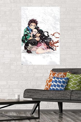 Miniatura 2 de Trends International Demon Slayer - Póster de pared de nieve Tanjiro & Nezuko, 22.375 x 34 pulgadas, versión sin marco