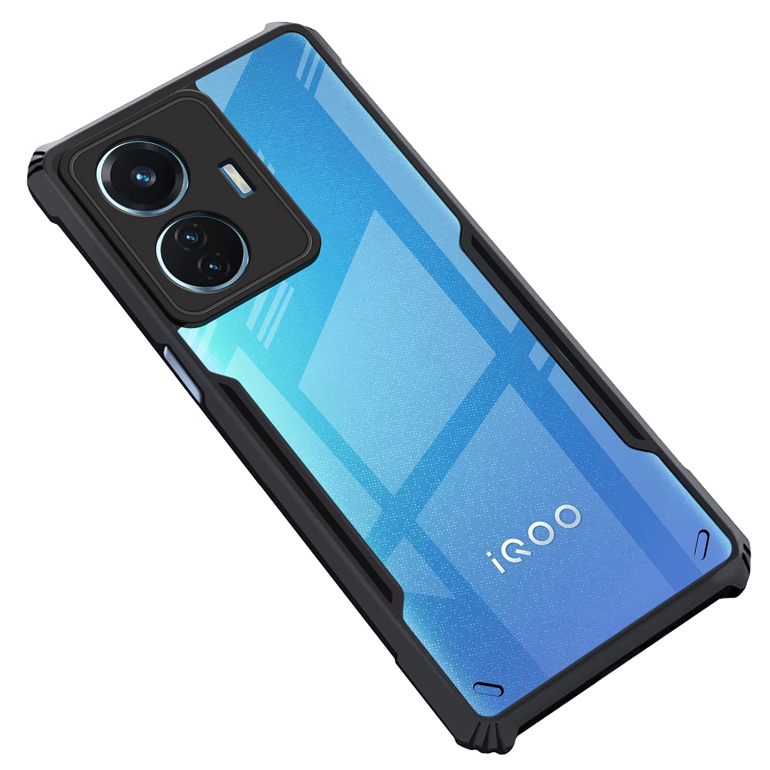 Amazon Brand - Solimo Back Case Cover for iQOO Z6 44W / Vivo T1 44W | Compatible for iQOO Z6 44W / Vivo T1 44W Back Case Cover | Clear Case with Camera Protection | (TPU + PC | Matte Black) (B0BFRKJJYZ) Amazon Price History, Amazon Price Tracker