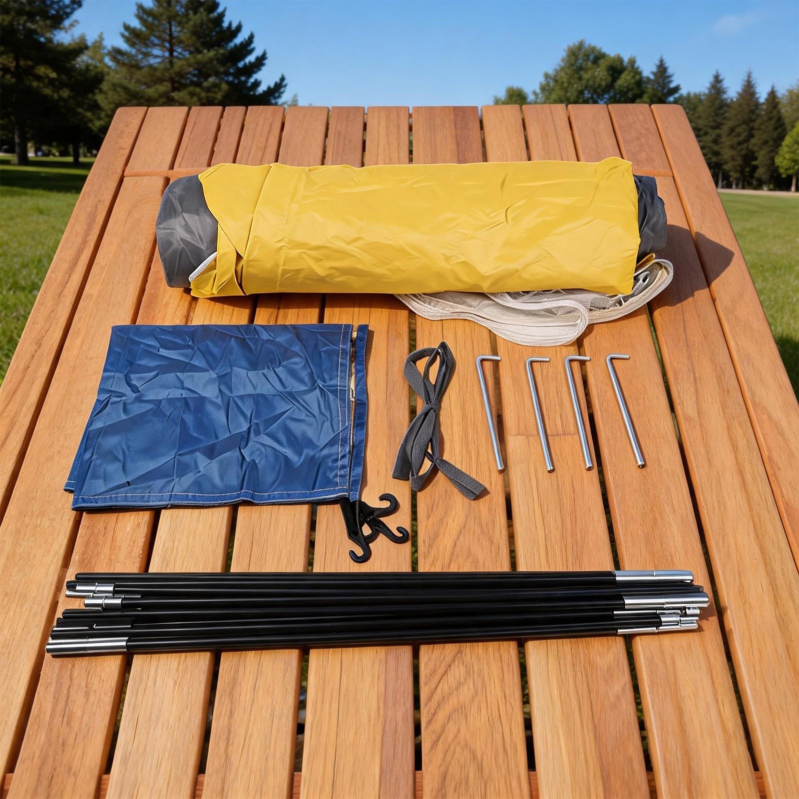 Tenda da campeggio leggera e portatile, con pali in fibra di vetro e tessuto Oxford, per escursioni all'aperto, avventure, esercito, 1 persona, cupola con spazio